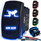50 Caliber Racing Rear Lights Rocker Switch - Blue