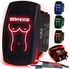 50 Caliber Racing Show Me Your... Rocker Switch - Red