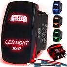 50 Caliber Racing LED Light Bar Rocker Switch - Red