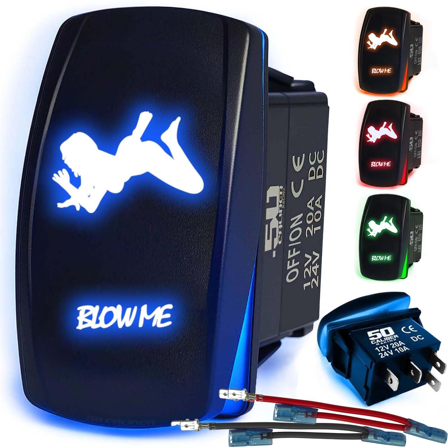 50 Caliber Racing Illuminated rocker switch UTV accessories rocker
