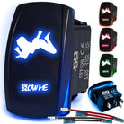 50 Caliber Racing Blow Me Rocker Switch - Blue