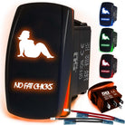 50 Caliber Racing No Fat Chicks Rocker Switch - Orange