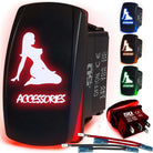 50 Caliber Racing Accessories Rocker Switch - Red