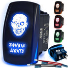 50 Caliber Racing Zombie Face Rocker Switch - Blue