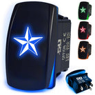 50 Caliber Racing Nautical Star Rocker Switch - Blue