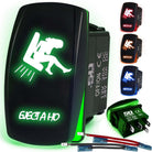 50 Caliber Racing Eject A Ho Rocker Switch - Green