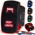 50 Caliber Racing Roof Lights Rocker Switch - Red