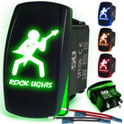 50 Caliber Racing Rock Lights Rocker Switch - Green