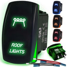 50 Caliber Racing Roof Lights Rocker Switch - Green