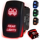 50 Caliber Racing Dual Rear Lights Rocker Switch - Red