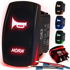50 Caliber Racing Momentary Horn Rocker Switch - Red
