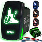 50 Caliber Racing Horny Rocker Switch - Green