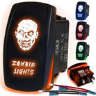 50 Caliber Racing Zombie Face Rocker Switch - Orange