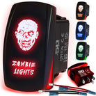 50 Caliber Racing Zombie Face Rocker Switch - Red