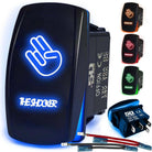 50 Caliber Racing Shocker Rocker Switch - Blue