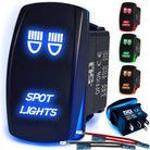 50 Caliber Racing Spot Lights Rocker Switch - Blue