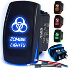 50 Caliber Racing Zombie Lights Rocker Switch - Blue