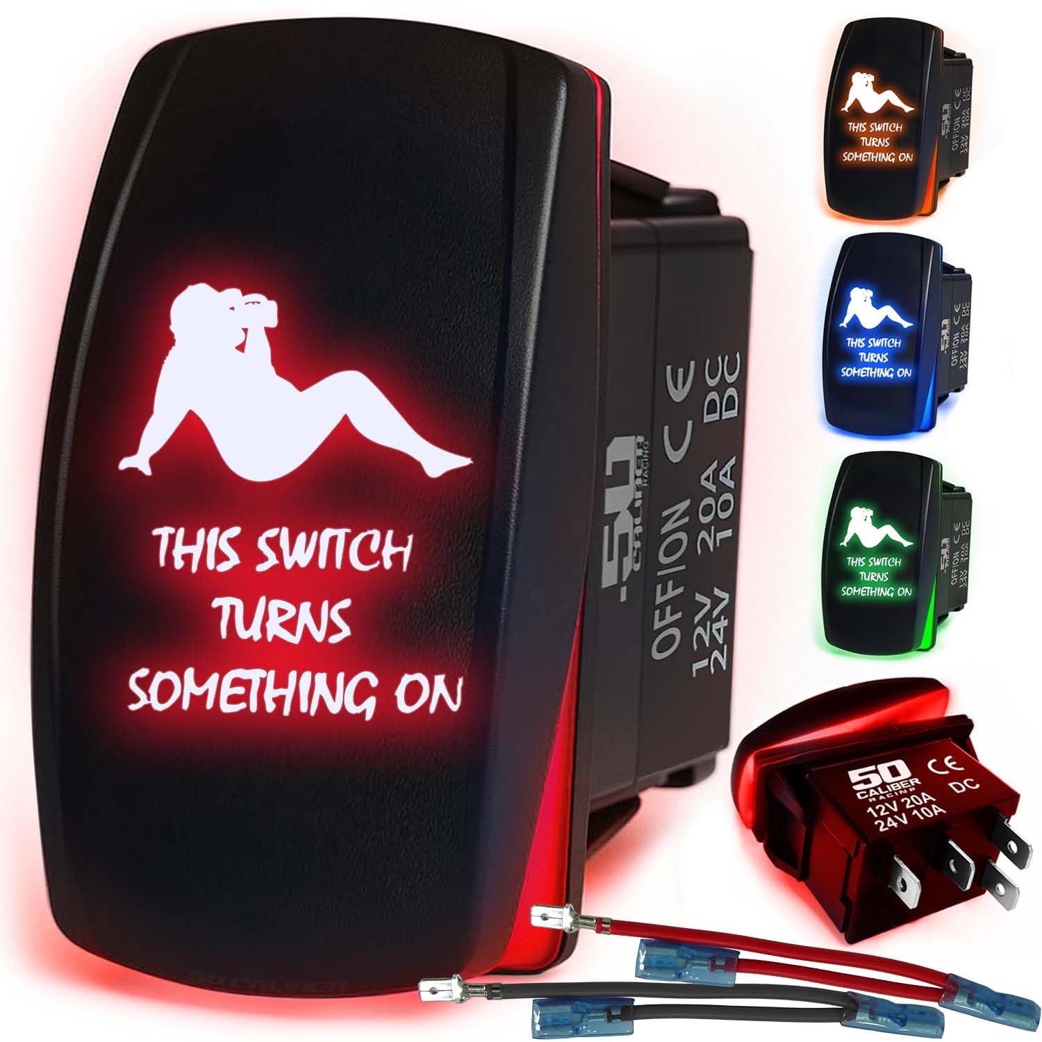 50 Caliber Racing This Switch Dad Bod Rocker Switch - Red