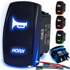 50 Caliber Racing Momentary Horn Rocker Switch - Blue