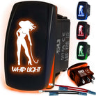50 Caliber Racing Whip Light Rocker Switch - Orange
