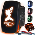 50 Caliber Racing Cooling Fans Sexy Rocker Switch - Orange