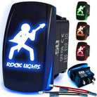 50 Caliber Racing Rock Lights Rocker Switch - Blue