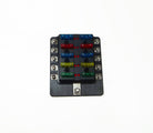 10 Way Fuse Block - Ring Terminals - LED Indicators