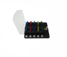 10 Way Fuse Block - Ring Terminals - LED Indicators