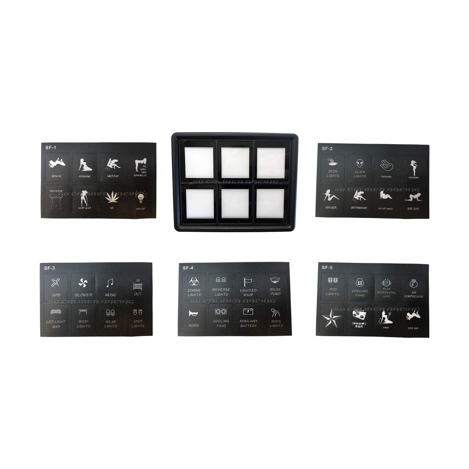 Slim Capacitive touch 6 gang switch panel with 40 custom labels for all your 12v accessories