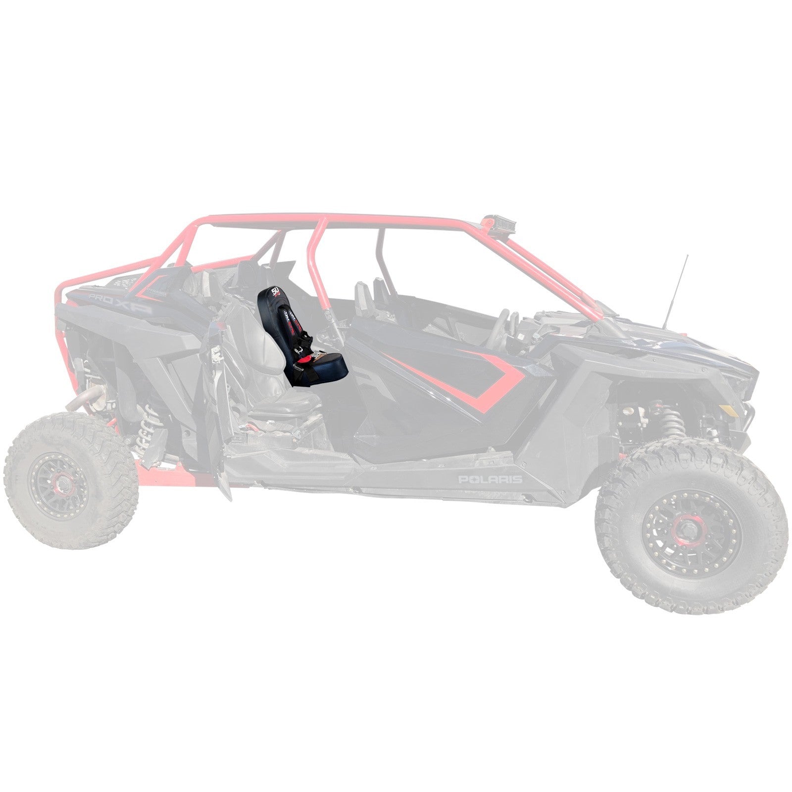 RZR PRO XP 4 Rear Bump Seat & Safety Harness  - Black