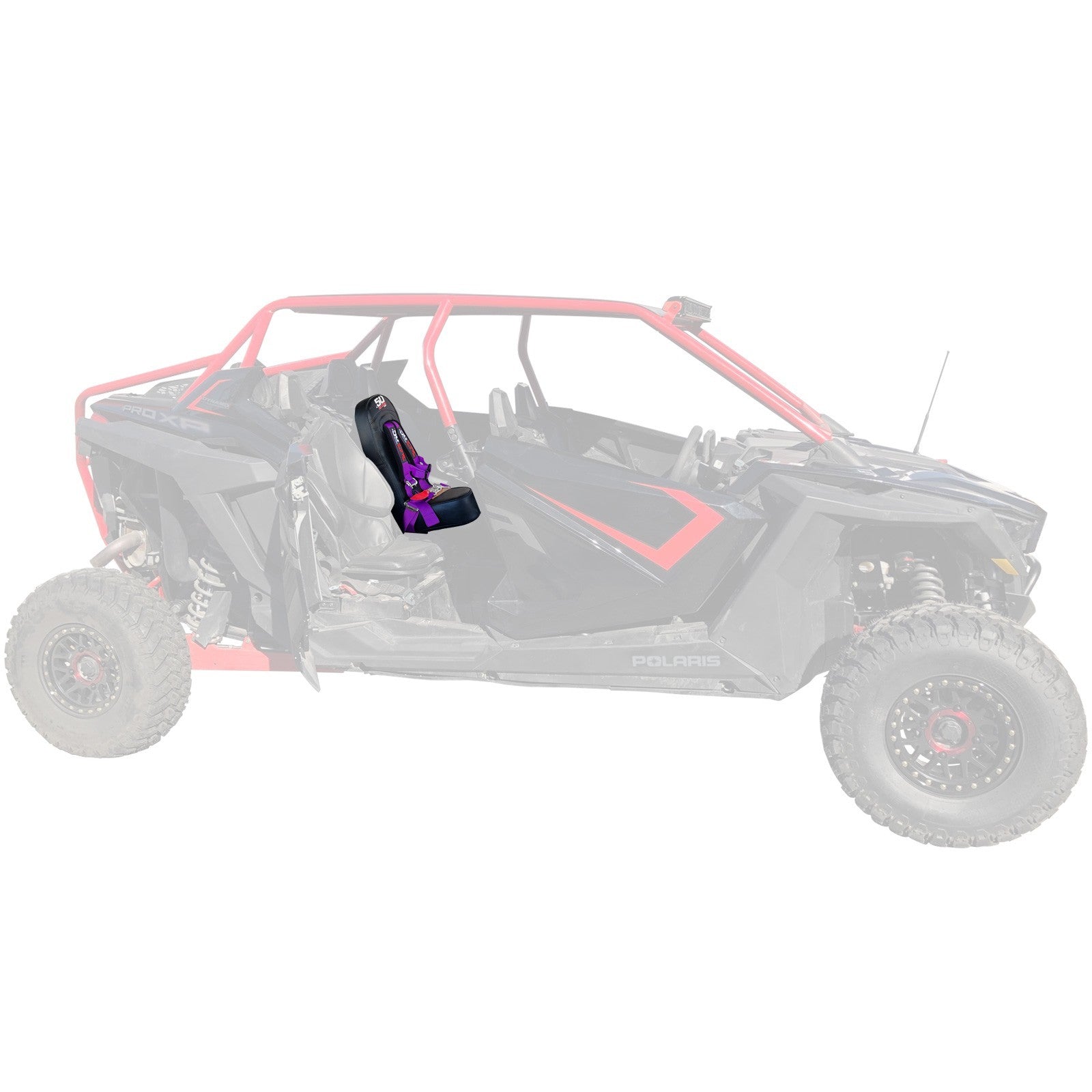 RZR PRO XP 4 Rear Bump Seat & Safety Harness  - Purple